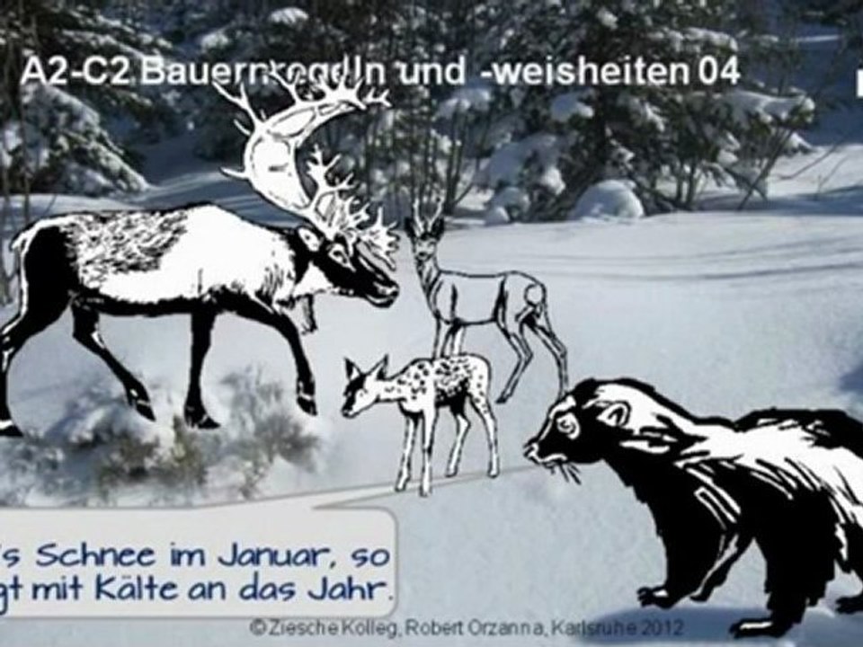 Kurs A2-C2 oft gültige Bauernregeln und Weisheiten 04