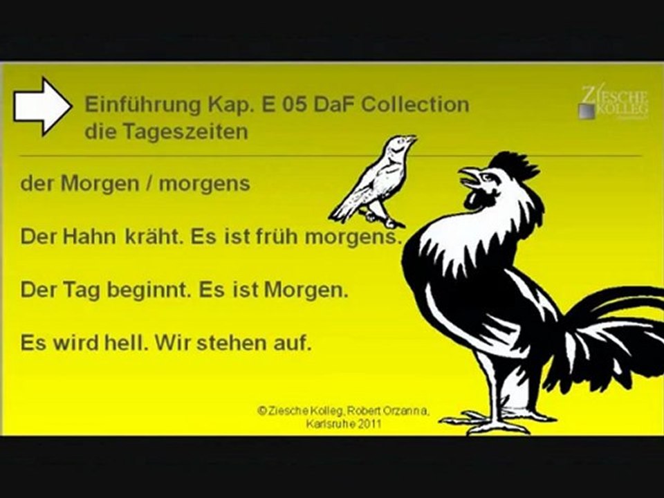 Kap. Einführung 05  Die Tageszeiten der Morgen