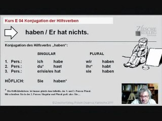 Ziesche Einführung Kap. E 04  Konjugation der Hilfsverben haben