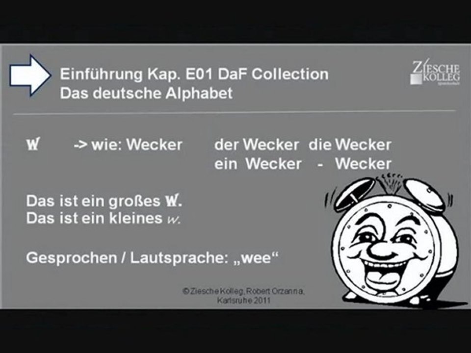 Kap. Einführung 01  Das deutsche Alphabet W
