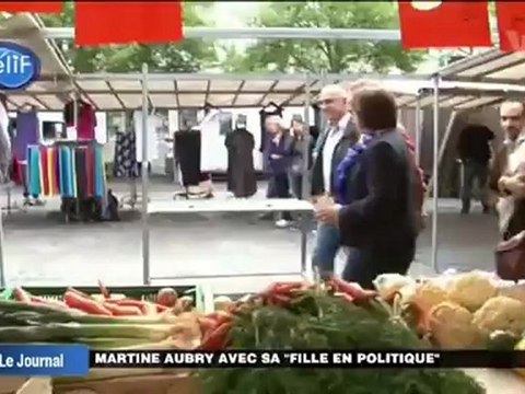 Martine Aubry à Montmorency avec sa fille en politique