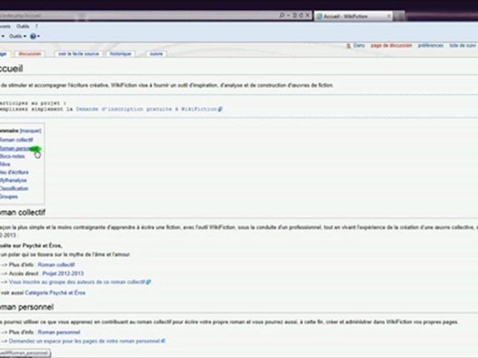 Utiliser WikiFiction : Introduction