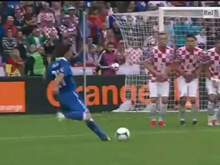 Andrea Pirlo in gol contro la Croazia