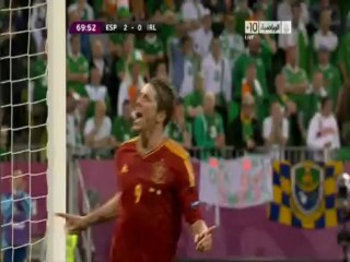 الهدف الثالث لاسبانيا أمام ايرلندا