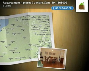 Appartement 4 pièces à vendre, Sens  89, 160500€
