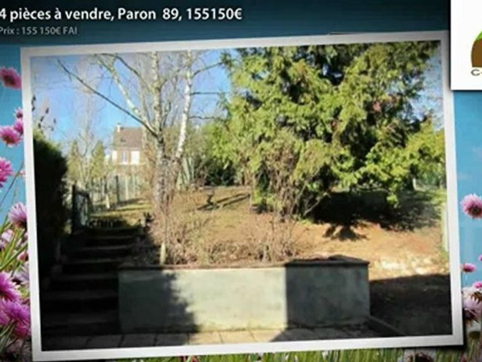 Maison 4 pièces à vendre, Paron  89, 155150€