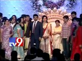 Dil Raju and KTR at Ram Charan and Upasana's wedding reception