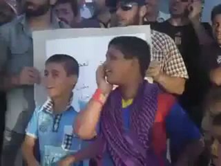 Syria فري برس حلب  كفر غان   اعزاز مظاهرة لاول مرة14 6 2012 Aleppo