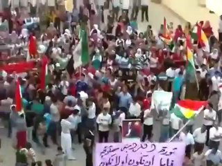 Syria فري برس  الحسكه قامشلوالحي الغربي مظاهرة الخميس 14 6 2012 ALhasaka