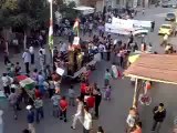 Syria فري برس  الحسكه عامودا مظاهرة  في وسط المدينة ALhasaka