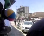 Syria فري برس  حلب منبج   إطلاق الرصاص على المتظاهرين 14 6 2012 Aleppo