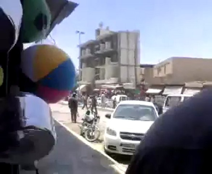 Syria فري برس  حلب منبج   إطلاق الرصاص على المتظاهرين 14 6 2012 Aleppo