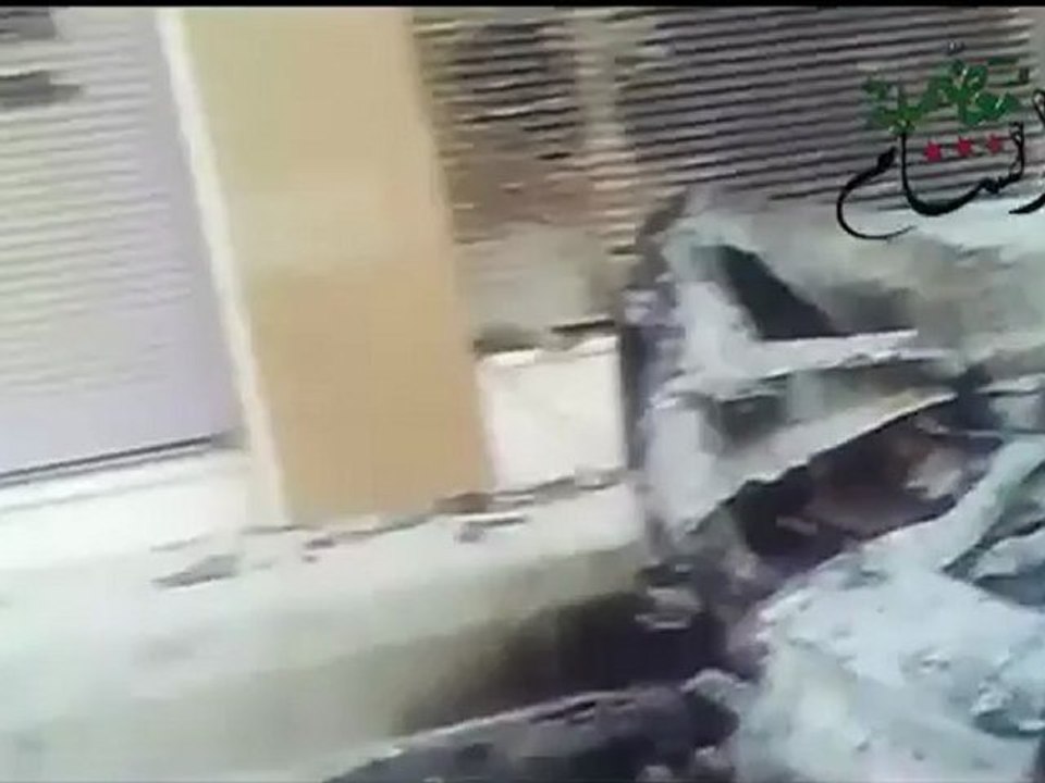 Syria فري برس  ريف دمشق معضمية الشام  ماخلفتة  عصابات الشبيح  القاصر بشار بعد دخول  المدينة من إحراق للسيارات 13 06 2012 Damascus