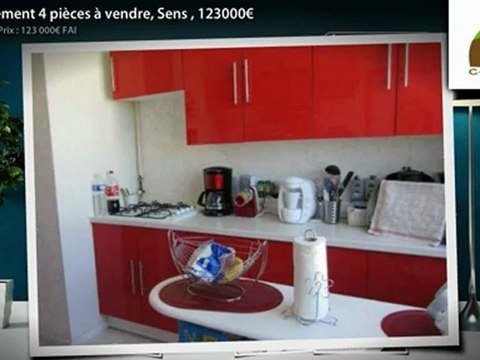 Appartement 4 pièces à vendre, Sens , 123000€