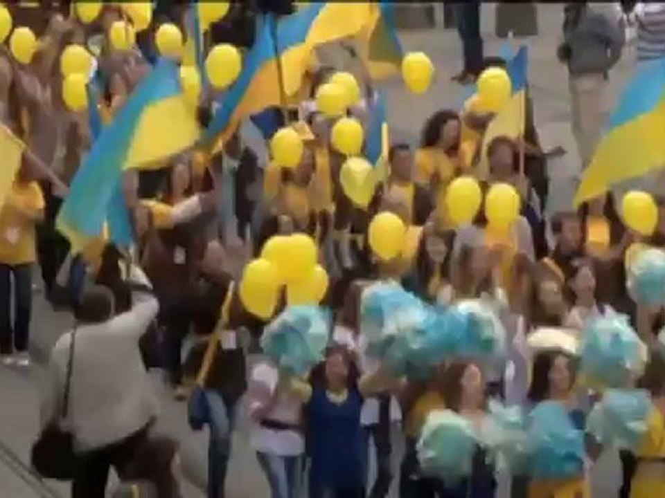 Gelb blaues Fan-Meer