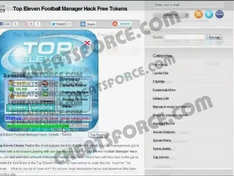 Trucos para Top Eleven Free Tokens Cheats Engine