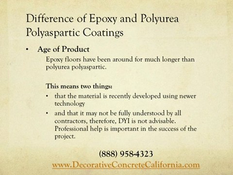 Difference of Epoxy Coatings & Polyurea Polyaspartic Coatings