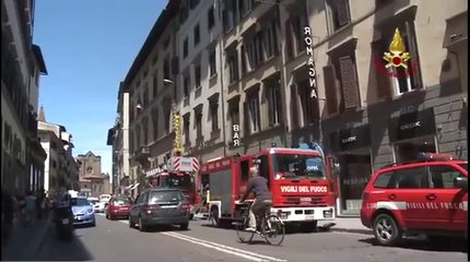 Firenze  - Principio d'incendio all'hotel Romagna (15.06.12)