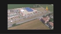 San Prospero (MO) - Terremoto - Immagini aeree Campo base VVF (14.06.12)