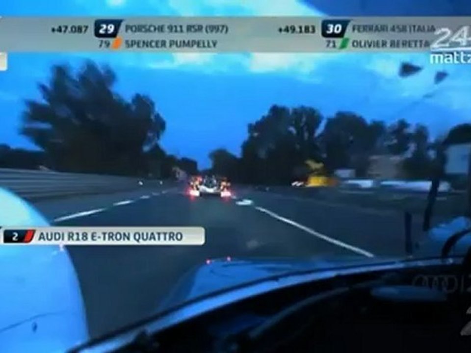 Tom Kristensen Audi R18 e-tron quattro Onboard 2012 Le Mans 24 Hours Qualifying