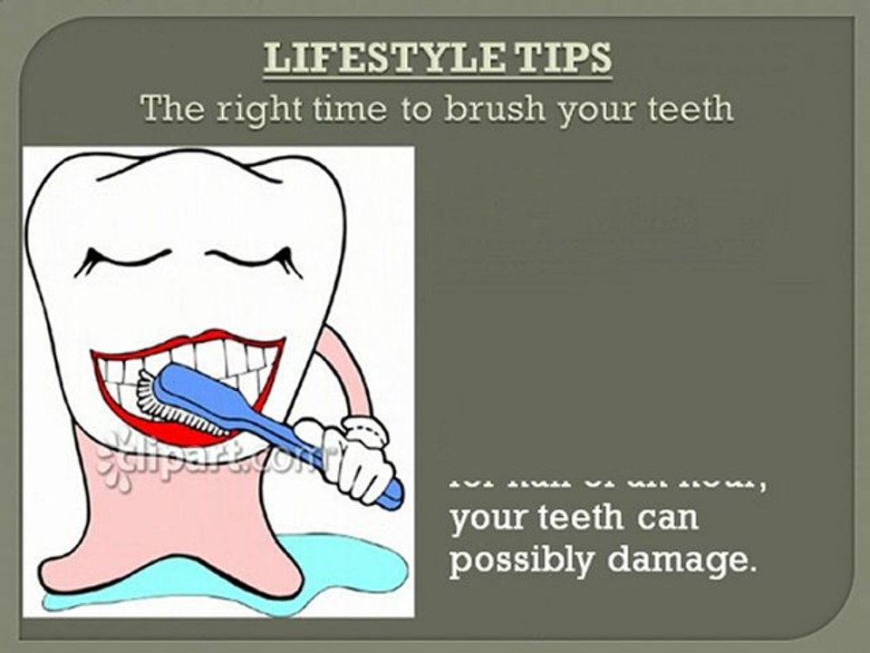 THE RIGHT TIME TO BRUSH YOUR TEETH