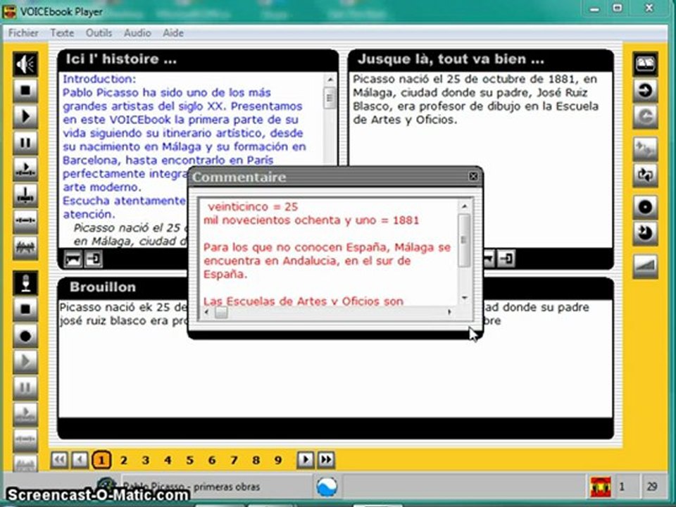 Démonstration logiciel_VoiceBook_espagnol