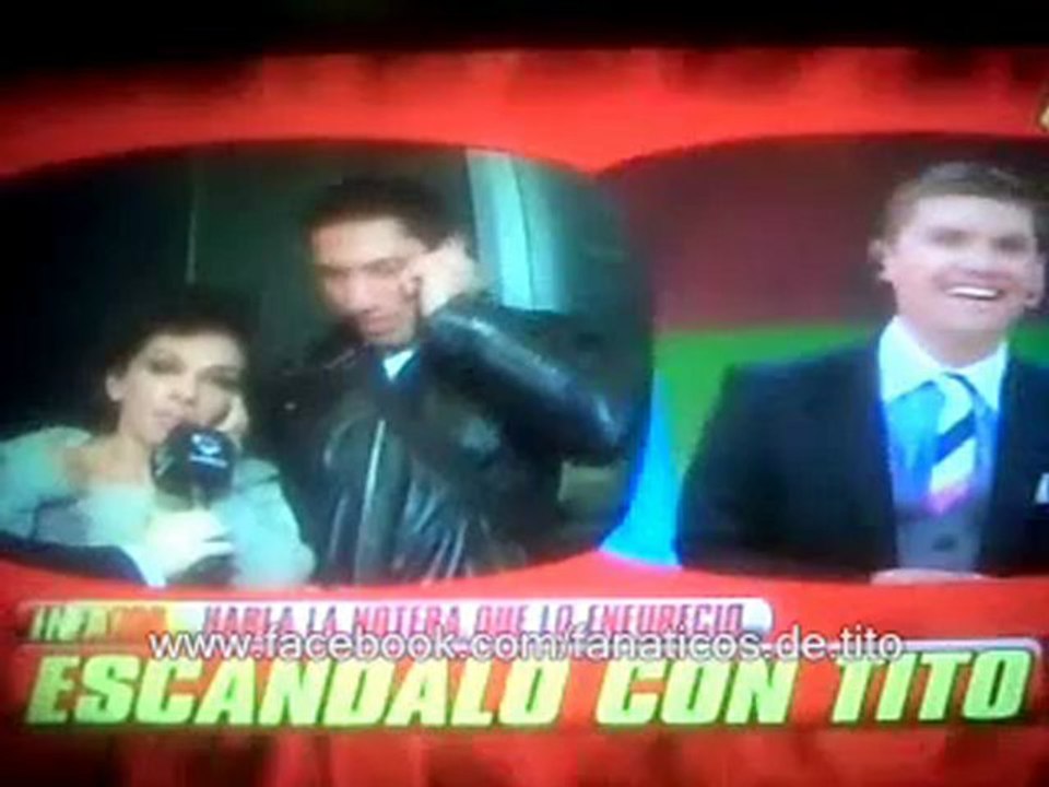 Tito Speranza enojado con notera paraguaya