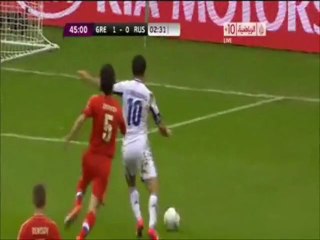 الهدف الاول لليونان أمام روسيا