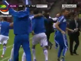 فرحة منتخب اليونان بالـتأهل