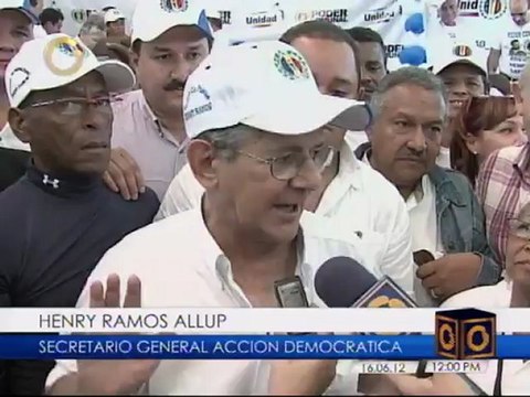 Ramos Allup: Nuestro candidato es Capriles y es el que va a ganarle las elecciones al presidente Chávez