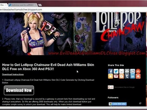 How to Get Lollipop Chainsaw Evil Dead Ash Williams Skin DLC Free