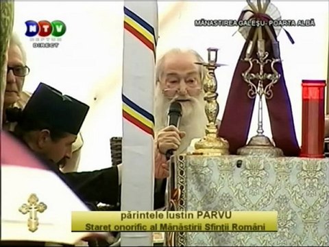 Parintele Justin Parvu si IPS Teodosie la Poarta Alba de Duminica Sfintilor Romani