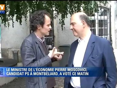 Le ministre de l’Economie Pierre Moscovici a voté dans son fief de Montbéliard