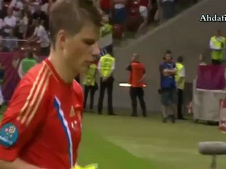 لقطة حزينة خروج روسيا من كاس أمم أوروبا 2012