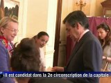 Législatives: François Fillon a voté à Paris