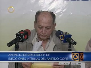 Roberto Enriquez ganó elecciones internas de Copei