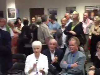 Ambiance à l'UMP à l'annonce de la victoire de Le Méner