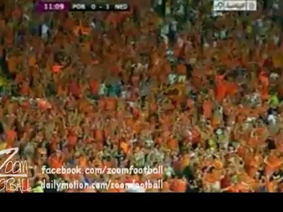 الهدف الاول لمنتخب هولندا امام البرتغال د"11" بورو 2012