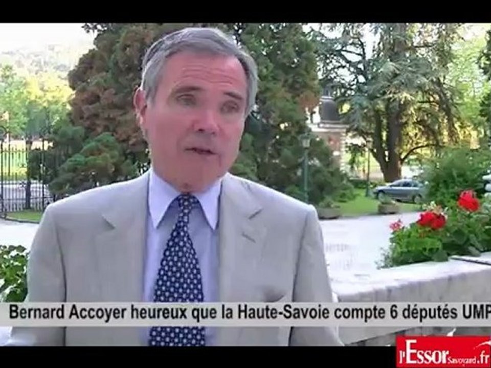 Bernard Accoyer heureux du score réalisé par les candidats UMP aux législatives en Haute-Savoie