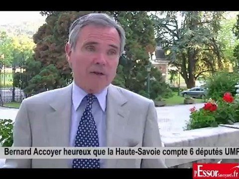 Bernard Accoyer heureux du score réalisé par les candidats UMP aux législatives en Haute-Savoie
