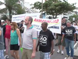 Protesto contra Ahmadinejad no Rio