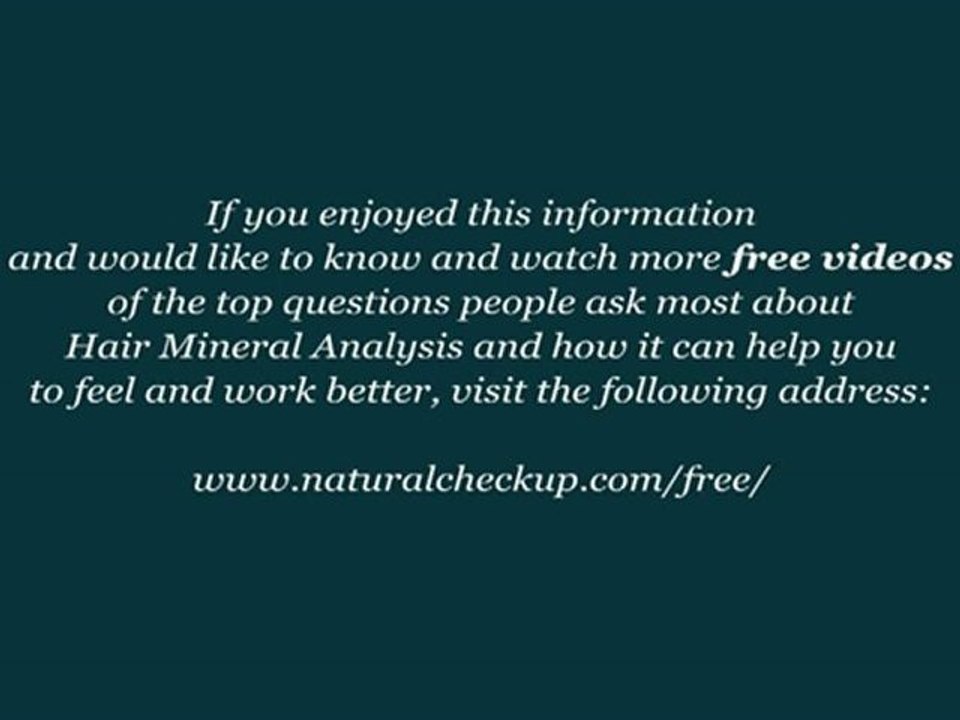 what about the validation of the new hair mineral analysis?