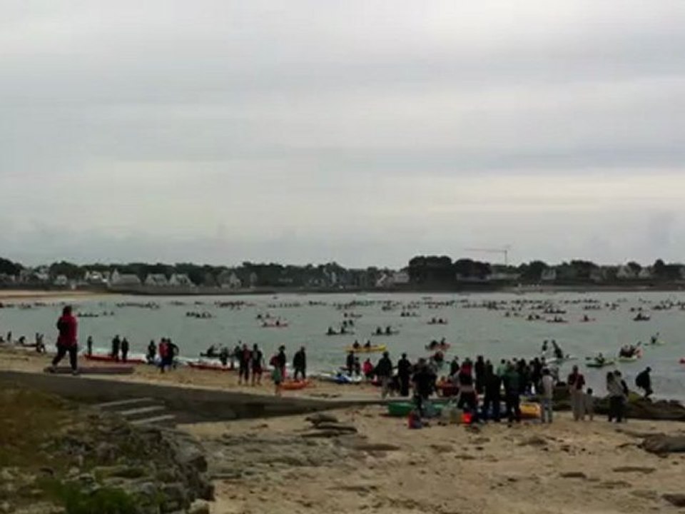 Rassemblement sur l'eau avant départ