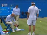 David Nalbandian disqualified from Queen's final after kicking a linesman