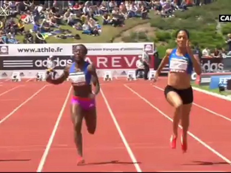 France Elite 2012, 100m femmes 2eme série (Arron 11.27)