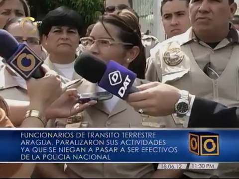 Funcionarios de Tránsito Terrestre paralizan actividades para rechazar su incorporación a la PNB