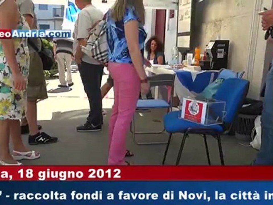 Il Comune di Andria dona il sangue e le associazioni raccolgono fondi per "Andria per Novi"