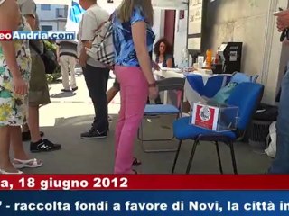 Il Comune di Andria dona il sangue e le associazioni raccolgono fondi per "Andria per Novi"
