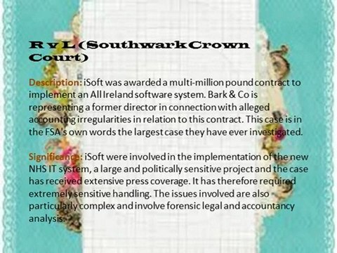 Cases - Bark & Co Solicitors - Specialist Fraud Firm