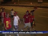 Spanish fans happy team qualified for Euro quarters